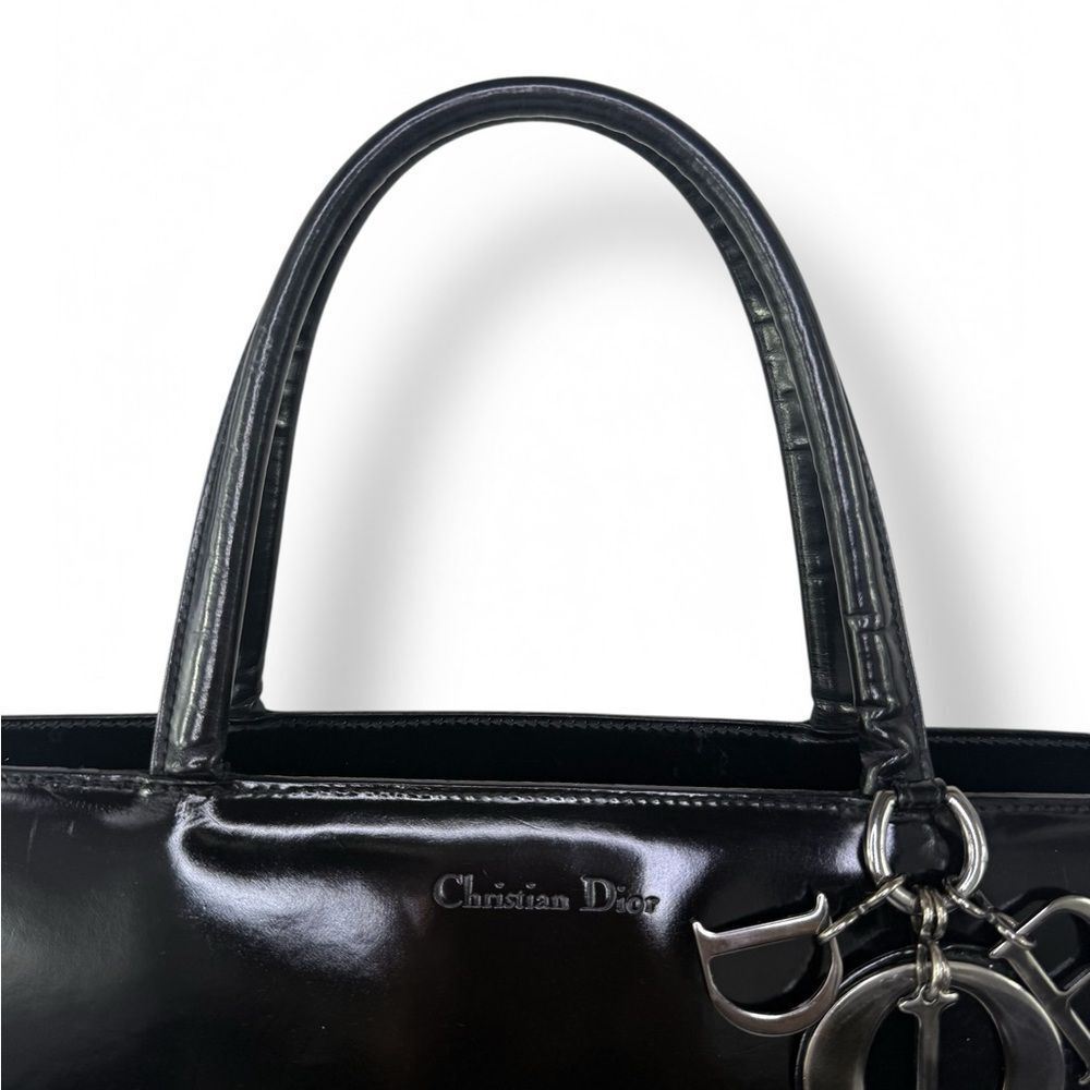 Christian DIOR Black Leather Lady D Tote - Picture 9 of 16
